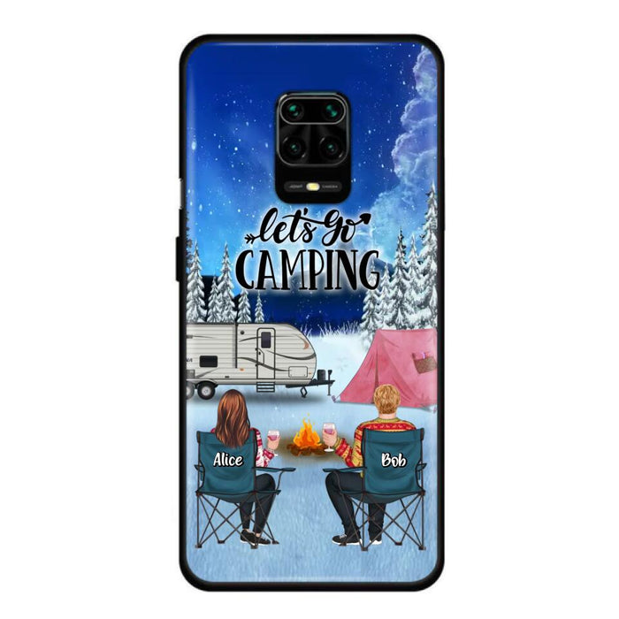 Custom Personalized Christmas Camping Phone Case - Christmas Gift For Family/ Couple/ Camping Lover - Upto 2 Kids and 3 Pets - Let's Go Camping - Case For Xiaomi, Oppo And Huawei