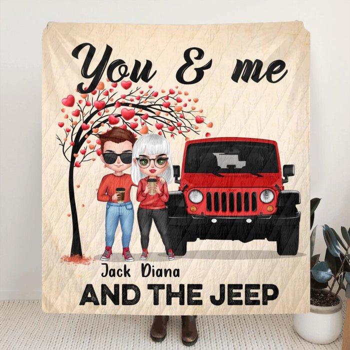 Custom Personalized Off-road Couple Quilt/Fleece Blanket & Pillow Cover - Best Gift For Couple - You & Me