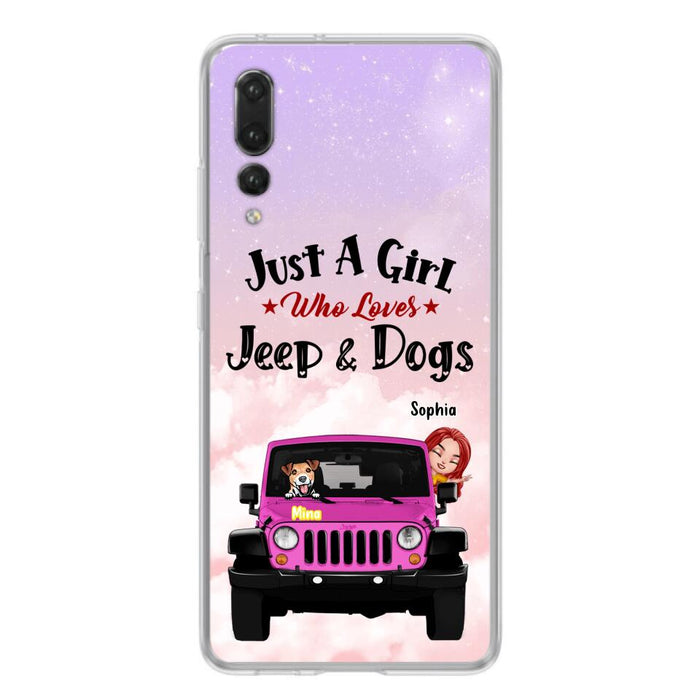 Custom Personalized Dog Mom &Off-road Phone Case - Up to 5 Dogs - Best Gift For Dog Lovers/Mother's Day - Just A Girl - Cases For Oppo, Xiaomi And Huawei