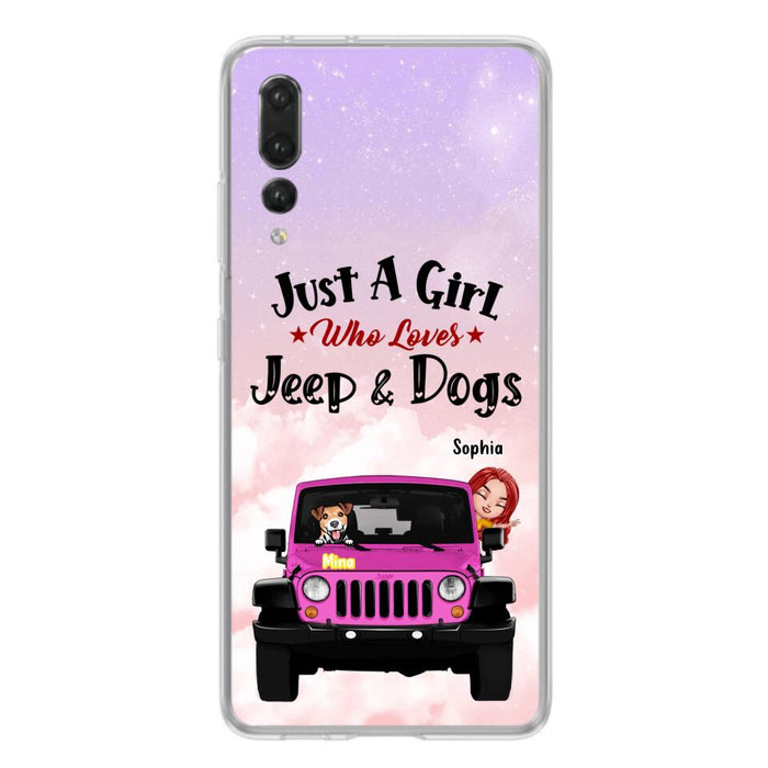 Custom Personalized Dog Mom &Off-road Phone Case - Up to 5 Dogs - Best Gift For Dog Lovers/Mother's Day - Just A Girl - Cases For Oppo, Xiaomi And Huawei