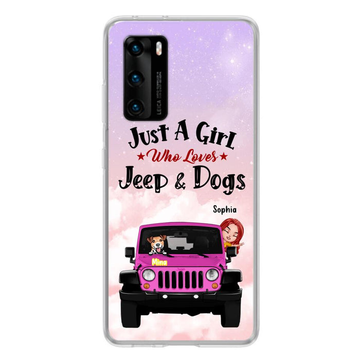 Custom Personalized Dog Mom &Off-road Phone Case - Up to 5 Dogs - Best Gift For Dog Lovers/Mother's Day - Just A Girl - Cases For Oppo, Xiaomi And Huawei