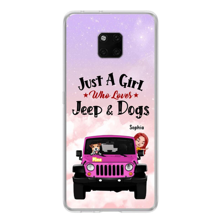 Custom Personalized Dog Mom &Off-road Phone Case - Up to 5 Dogs - Best Gift For Dog Lovers/Mother's Day - Just A Girl - Cases For Oppo, Xiaomi And Huawei