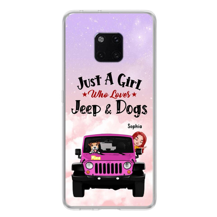 Custom Personalized Dog Mom &Off-road Phone Case - Up to 5 Dogs - Best Gift For Dog Lovers/Mother's Day - Just A Girl - Cases For Oppo, Xiaomi And Huawei