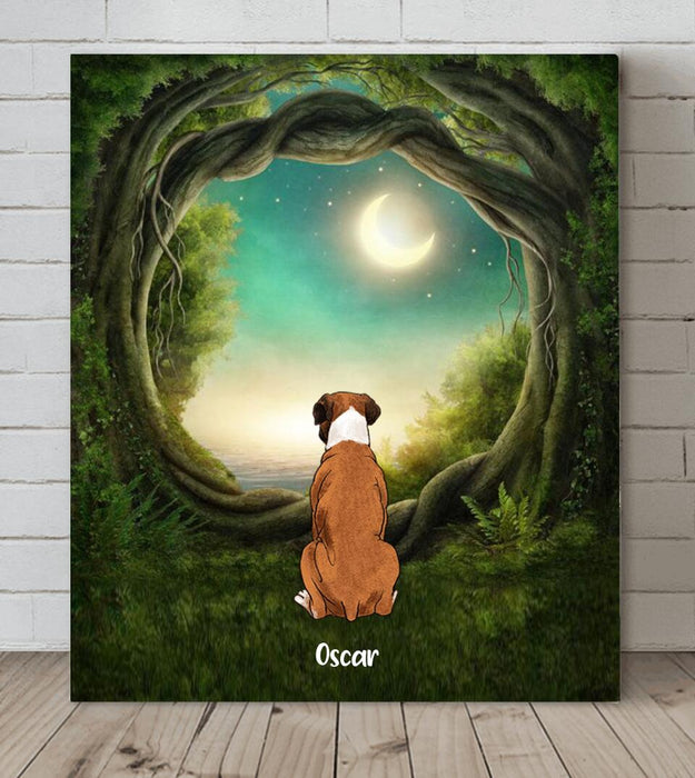 Custom Personalized Memorial Canvas Wall Art - Gift for Dog/Cat Lovers - Memorial Conversation Canvas - Up to 5 Pets