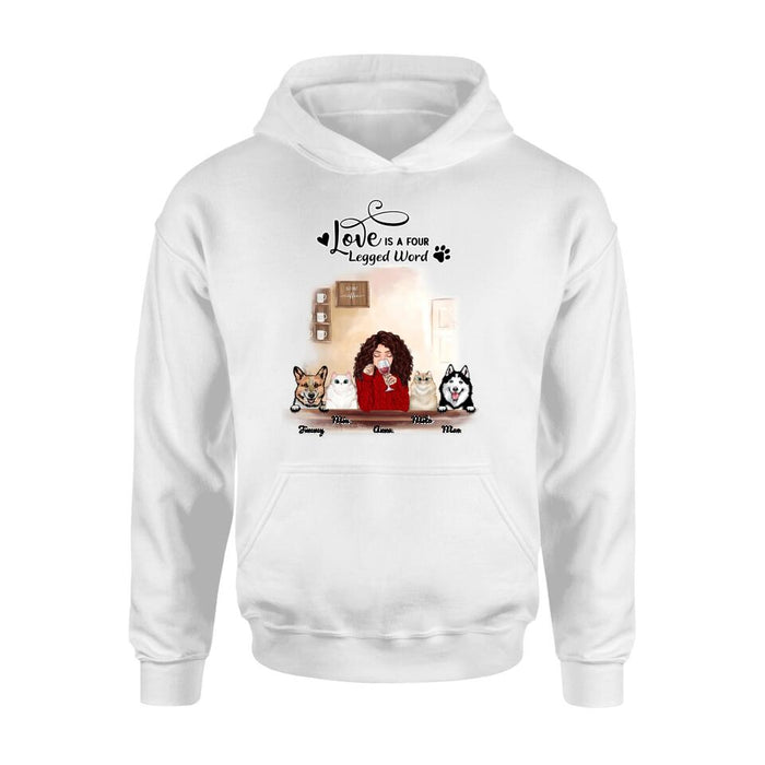 Custom Personalized Dog Cat T-shirt/Hoodie/Sweatshirt - Gift for Dog Mom/ Cat Mom - Up to 4 Pets