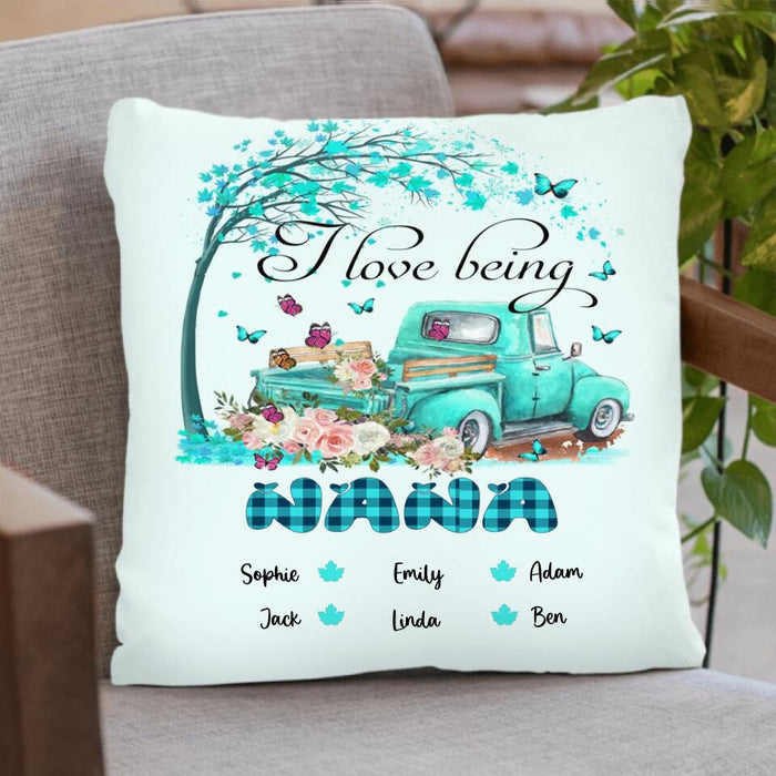 Custom Personalized Grandma Pillow Cover - I Love Being A Grandma - R5OIKQ