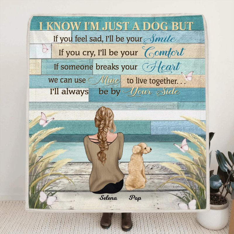 Personalized Dog Mom Quilt/Fleece Blanket/Pillow Cover - Woman With Up to 4 Dogs - Best Gift For Dog Lover - I'll Always Be By Your Side