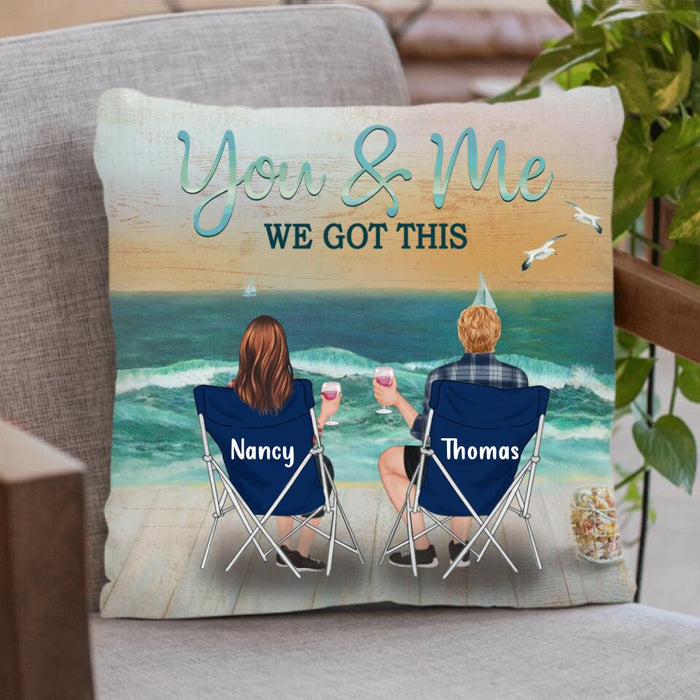 Custom Personalized Family Quilt/Fleece Blanket & Pillow Cover - Best Gift For Couple/Family - You & Me We Got This