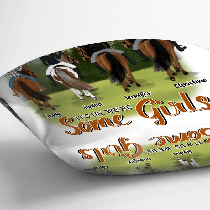 Personalized Riding Horse Friends Quilt/Fleece Throw Blanket/Pillow Cover - Gift for Horse Lovers - Up to 4 Besties - Apparently we're trouble when we ride together
