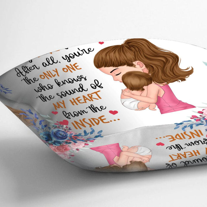 Custom Personalized Mom & Baby Single Layer Fleece/Quilt Blanket/Pillow Cover - Gift Idea For Baby - No One Else Will Ever Know The Strength Of My Love For You