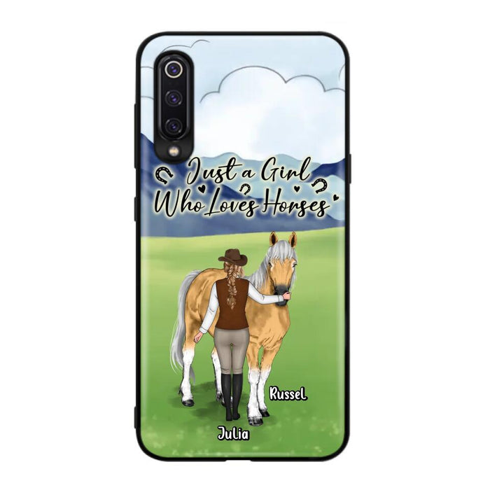 Custom Personalized Horse Girl Phone Case - Gift Idea For Horse Lovers/Horse Owners - Just A Girl Who Loves Horses - Case For Oppo, Xiaomi & Huawei