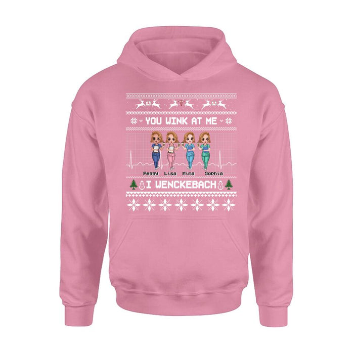 Personalized Nurses Shirt - Up to 4 Nurses - Christmas Gift Idea for Nurses/Friends/Besties - You Wink At Me I Wenckeback