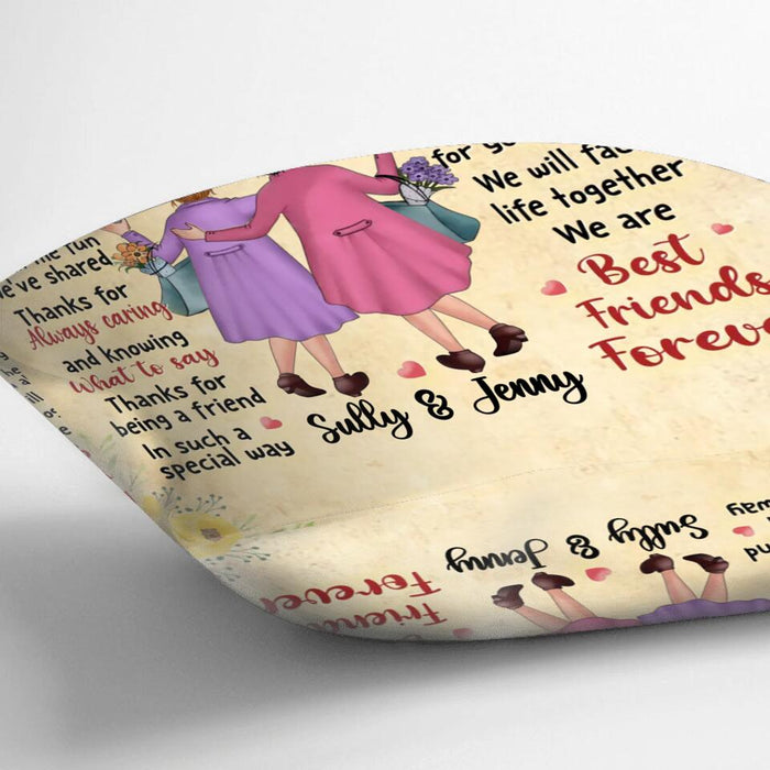 Custom Personalized Old Friend Pillow Cover - Gift Idea For Friends - To My Old Friend, Thank You For The Laughter