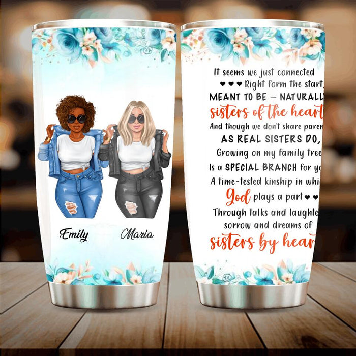 Custom Personalized Friends Tumbler - Gift Idea For Besties/ Friends - Sisters By Heart