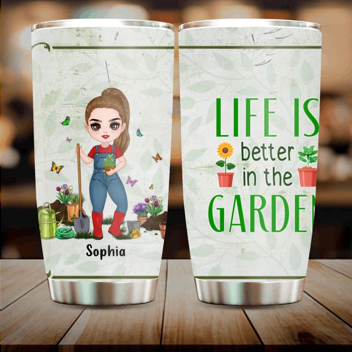 Custom Personalized Plantaholic Tumbler - Gift Idea For Garden/ Plants Lover - Life Is Better In The Garden