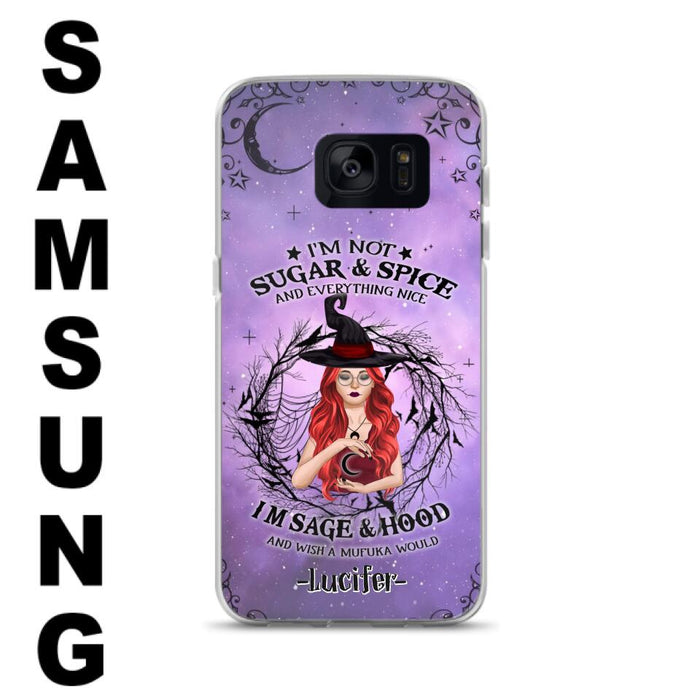 Custom Personalized Witch Phone Case - Best Halloween Gift Idea - I'm Not Sugar And Spice - Case For iPhone And Samsung - DFESX1