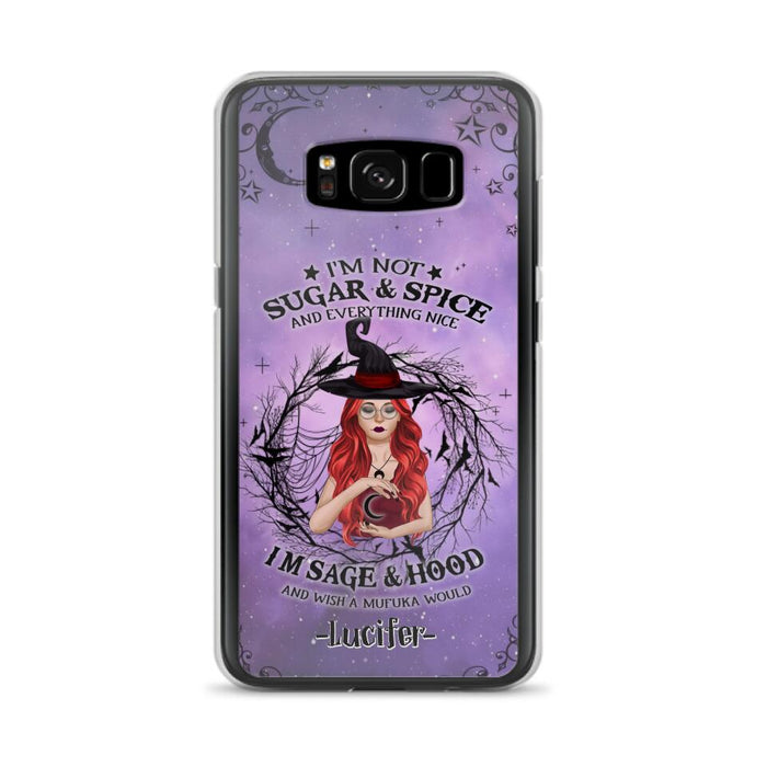 Custom Personalized Witch Phone Case - Best Halloween Gift Idea - I'm Not Sugar And Spice - Case For iPhone And Samsung - DFESX1