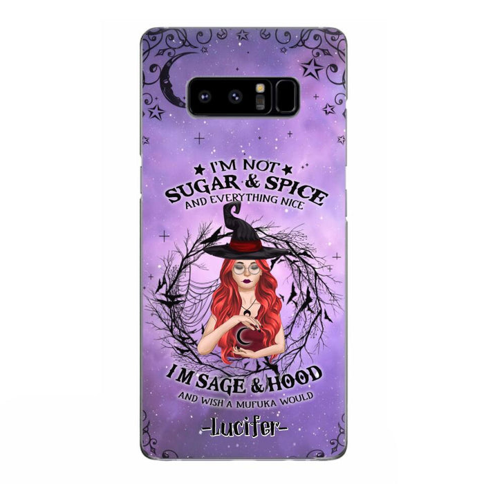 Custom Personalized Witch Phone Case - Best Halloween Gift Idea - I'm Not Sugar And Spice - Case For iPhone And Samsung - DFESX1