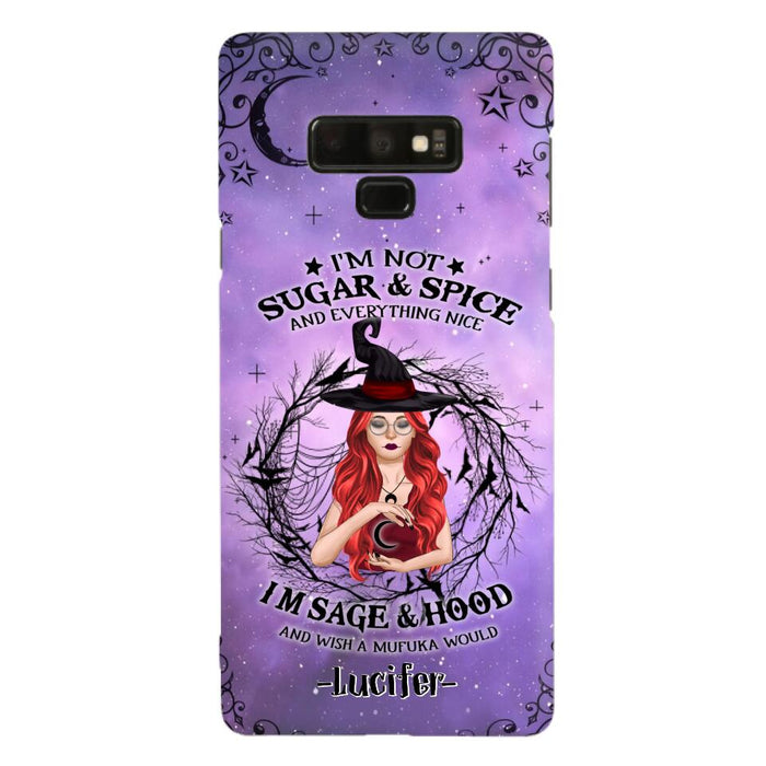 Custom Personalized Witch Phone Case - Best Halloween Gift Idea - I'm Not Sugar And Spice - Case For iPhone And Samsung - DFESX1