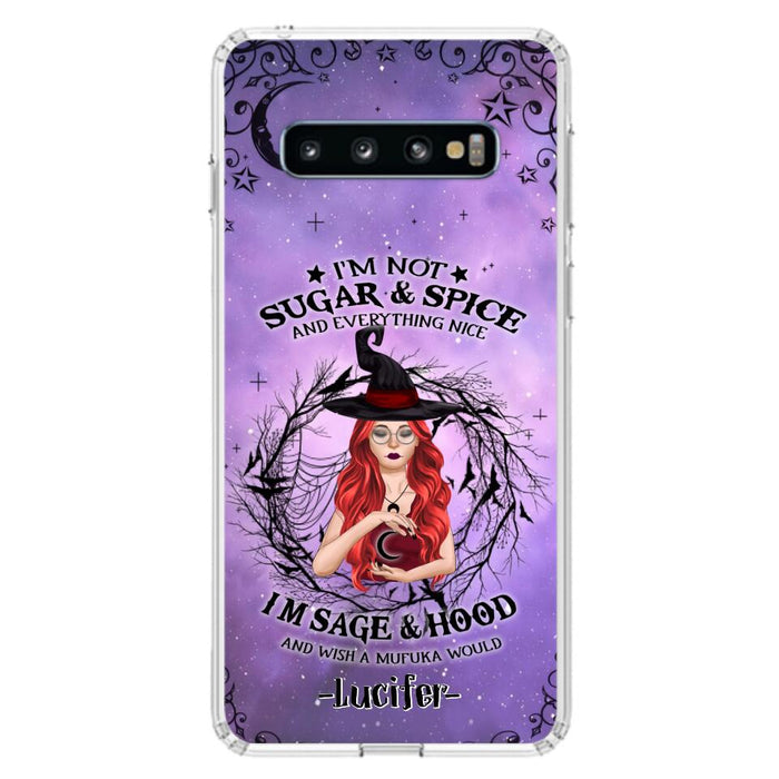 Custom Personalized Witch Phone Case - Best Halloween Gift Idea - I'm Not Sugar And Spice - Case For iPhone And Samsung - DFESX1