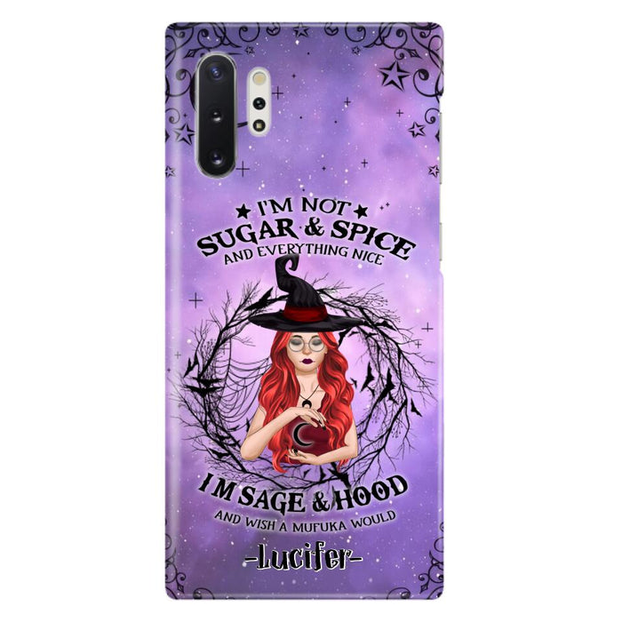 Custom Personalized Witch Phone Case - Best Halloween Gift Idea - I'm Not Sugar And Spice - Case For iPhone And Samsung - DFESX1