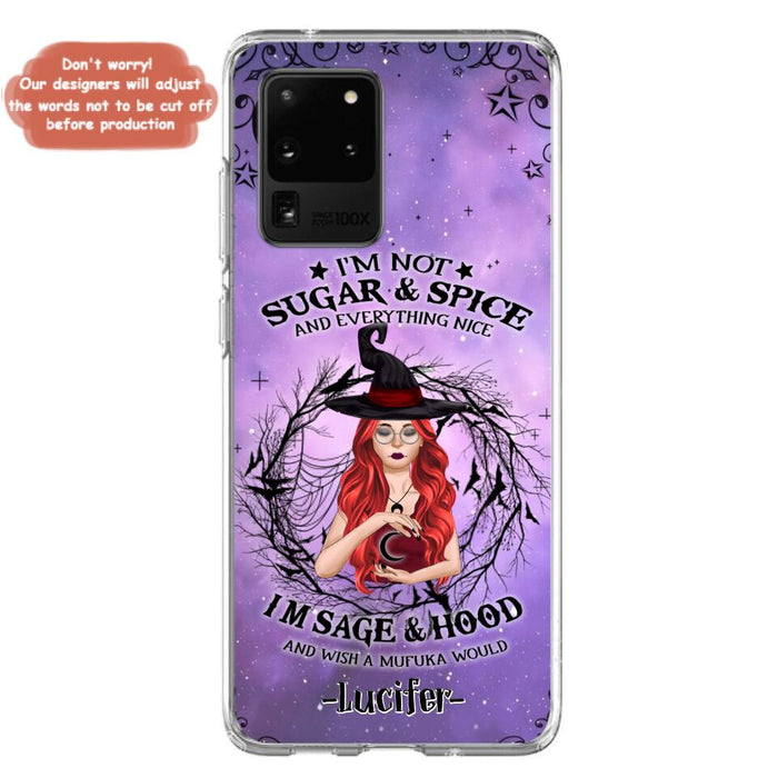 Custom Personalized Witch Phone Case - Best Halloween Gift Idea - I'm Not Sugar And Spice - Case For iPhone And Samsung - DFESX1