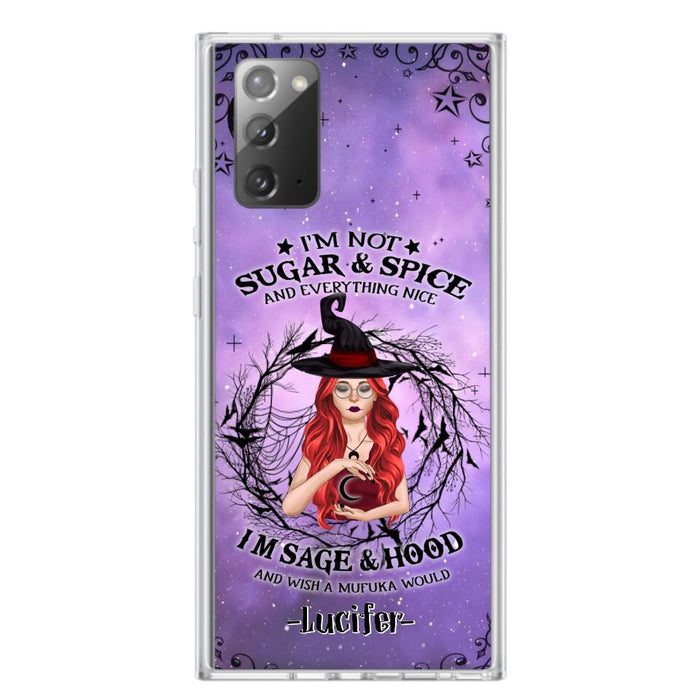 Custom Personalized Witch Phone Case - Best Halloween Gift Idea - I'm Not Sugar And Spice - Case For iPhone And Samsung - DFESX1