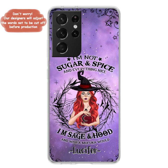 Custom Personalized Witch Phone Case - Best Halloween Gift Idea - I'm Not Sugar And Spice - Case For iPhone And Samsung - DFESX1