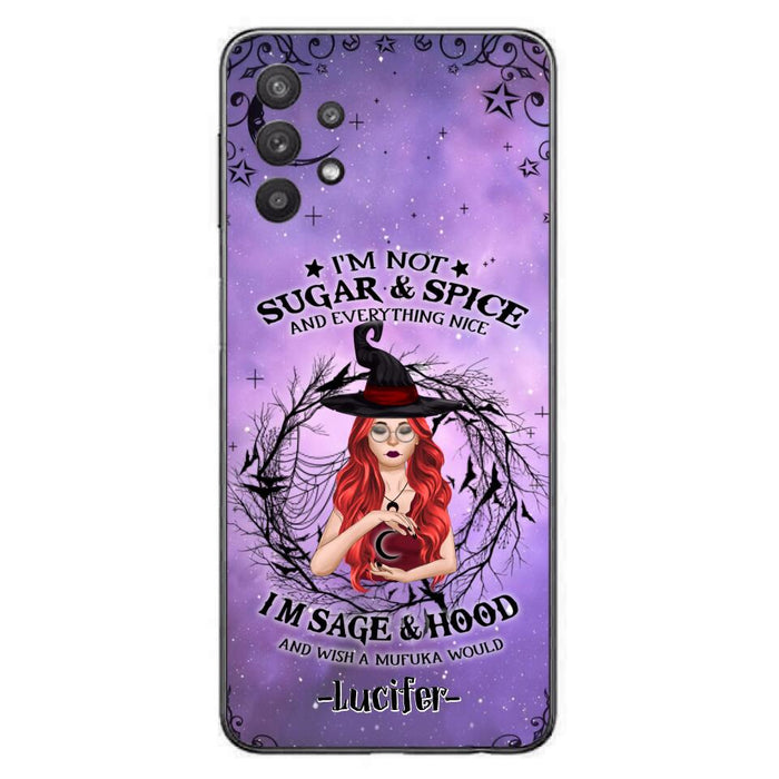 Custom Personalized Witch Phone Case - Best Halloween Gift Idea - I'm Not Sugar And Spice - Case For iPhone And Samsung - DFESX1