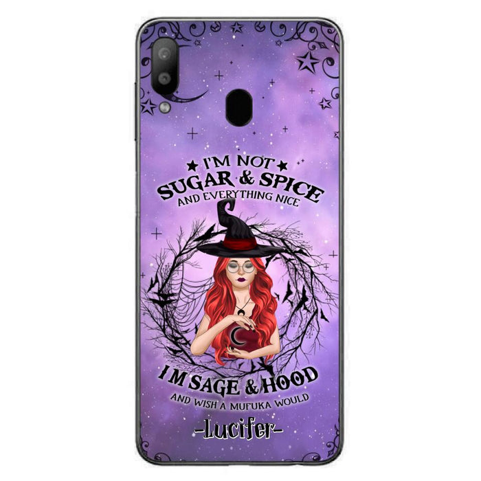 Custom Personalized Witch Phone Case - Best Halloween Gift Idea - I'm Not Sugar And Spice - Case For iPhone And Samsung - DFESX1