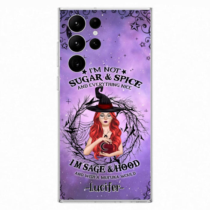 Custom Personalized Witch Phone Case - Best Halloween Gift Idea - I'm Not Sugar And Spice - Case For iPhone And Samsung - DFESX1