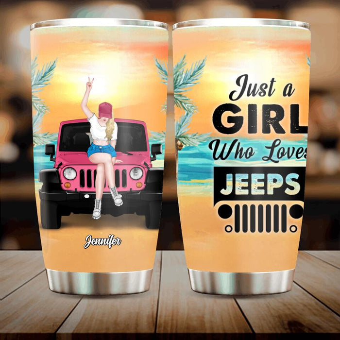 Custom Personalized Off-road Girl Tumbler - Gift For Off-road Lover