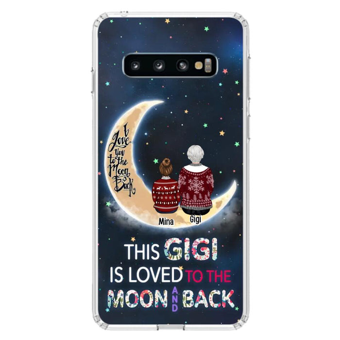 Custom Personalized Grandma Phone Case - Christmas Gift Idea For Grandma - Grandma With Upto 5 Kids - This Gigi Is Loved To The Moon And Back - Case For iPhone And Samsung