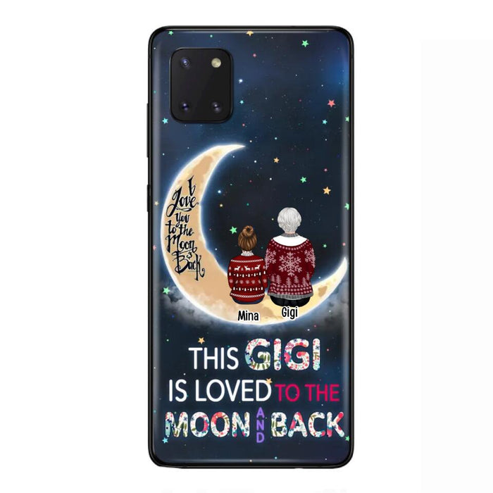 Custom Personalized Grandma Phone Case - Christmas Gift Idea For Grandma - Grandma With Upto 5 Kids - This Gigi Is Loved To The Moon And Back - Case For iPhone And Samsung