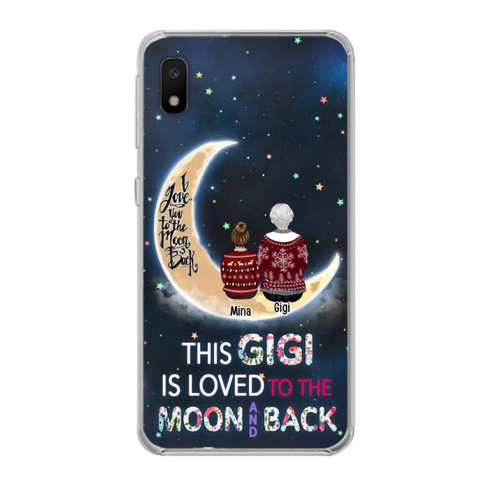 Custom Personalized Grandma Phone Case - Christmas Gift Idea For Grandma - Grandma With Upto 5 Kids - This Gigi Is Loved To The Moon And Back - Case For iPhone And Samsung