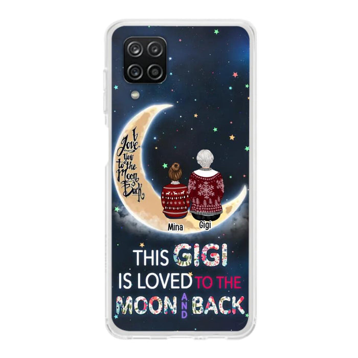 Custom Personalized Grandma Phone Case - Christmas Gift Idea For Grandma - Grandma With Upto 5 Kids - This Gigi Is Loved To The Moon And Back - Case For iPhone And Samsung