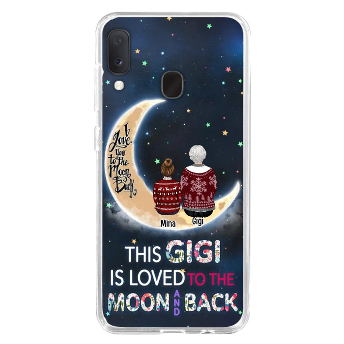 Custom Personalized Grandma Phone Case - Christmas Gift Idea For Grandma - Grandma With Upto 5 Kids - This Gigi Is Loved To The Moon And Back - Case For iPhone And Samsung