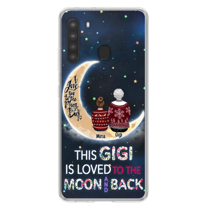 Custom Personalized Grandma Phone Case - Christmas Gift Idea For Grandma - Grandma With Upto 5 Kids - This Gigi Is Loved To The Moon And Back - Case For iPhone And Samsung