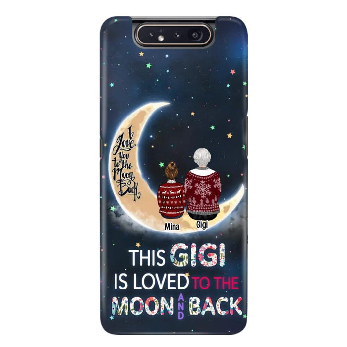 Custom Personalized Grandma Phone Case - Christmas Gift Idea For Grandma - Grandma With Upto 5 Kids - This Gigi Is Loved To The Moon And Back - Case For iPhone And Samsung