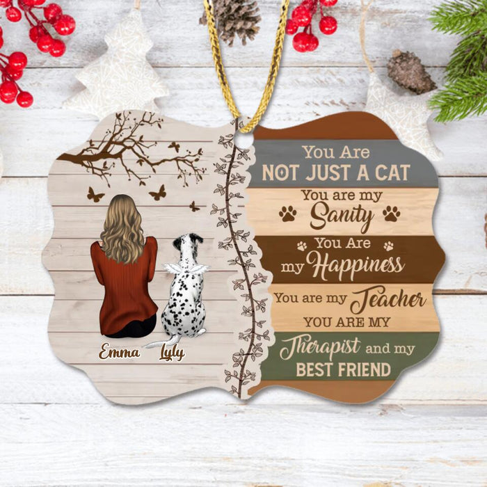 Custom Personalized Pet Mom Rectangle Wooden Ornament - Gift Idea For Dog/Cat Lovers - You Are Not Just A Dog, You Are My Sanity