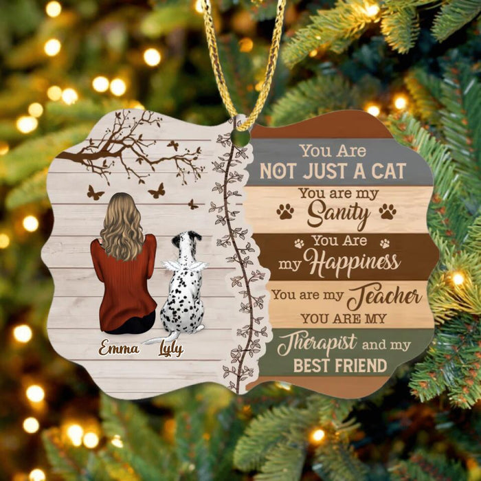 Custom Personalized Pet Mom Rectangle Wooden Ornament - Gift Idea For Dog/Cat Lovers - You Are Not Just A Dog, You Are My Sanity