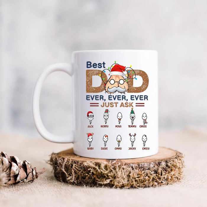 Custom Personalized Best Father Mug - Upto 10 Children - Christmas/Birthday/Father's Day Gift