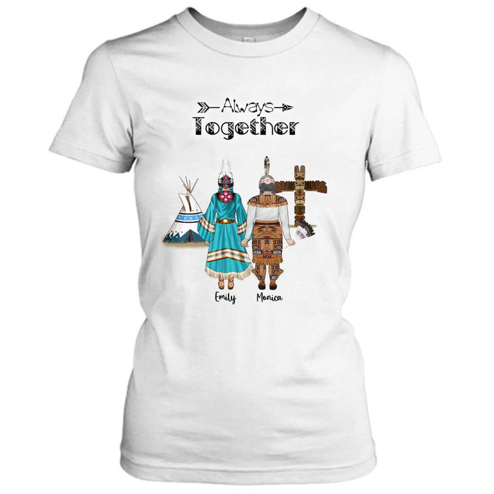 Custom Personalized Native American Mother and Daughters T-Shirt/Long Sleeves/Hoodie/Sweater - Gift for Native American Mother and Daughters - Up to 2 Daughters