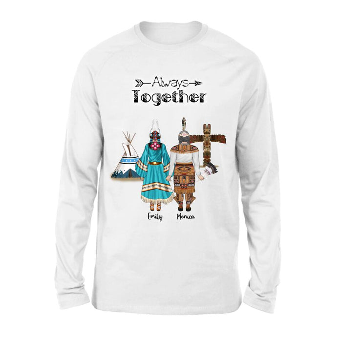 Custom Personalized Native American Mother and Daughters T-Shirt/Long Sleeves/Hoodie/Sweater - Gift for Native American Mother and Daughters - Up to 2 Daughters