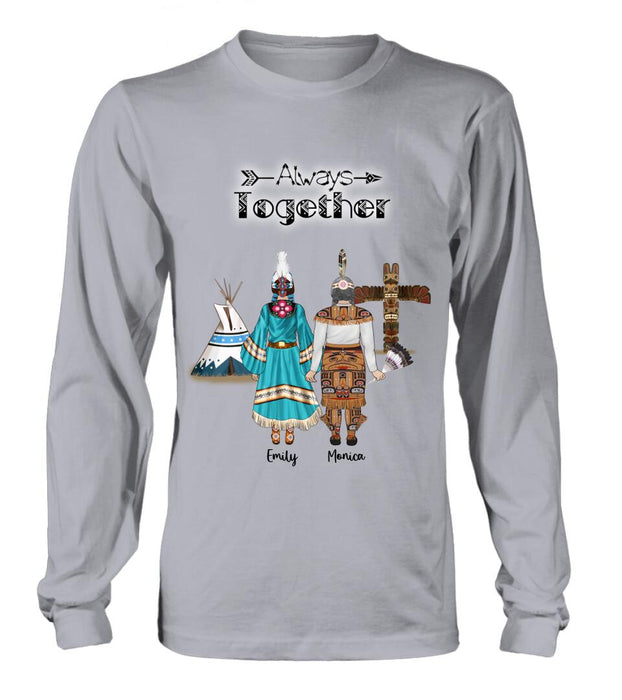 Custom Personalized Native American Mother and Daughters T-Shirt/Long Sleeves/Hoodie/Sweater - Gift for Native American Mother and Daughters - Up to 2 Daughters