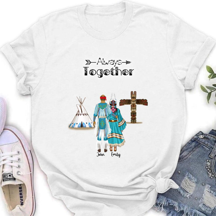 Custom Personalized Native American Couple T-shirt/Hoodie/Sweater/Long Sleeves - Gift for Native Couple