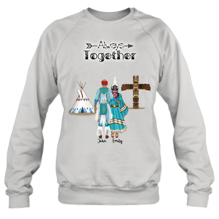 Custom Personalized Native American Couple T-shirt/Hoodie/Sweater/Long Sleeves - Gift for Native Couple