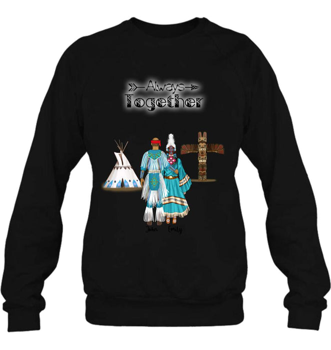 Custom Personalized Native American Couple T-shirt/Hoodie/Sweater/Long Sleeves - Gift for Native Couple