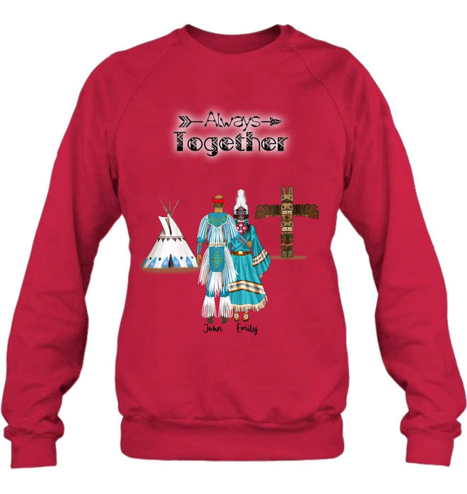 Custom Personalized Native American Couple T-shirt/Hoodie/Sweater/Long Sleeves - Gift for Native Couple