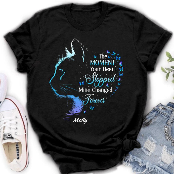 Personalized Memorial Pet Shirt/ Hoodie - Memorial Gift For Pet Lover - The Moment Your Heart Stopped Mine Changed Forever